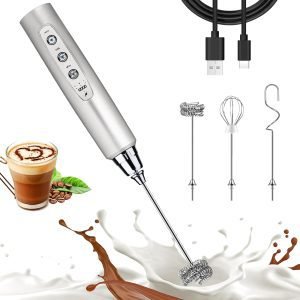 Silver Milk Frother Wand 