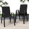 Stackable Patio Chairs Set of 4 