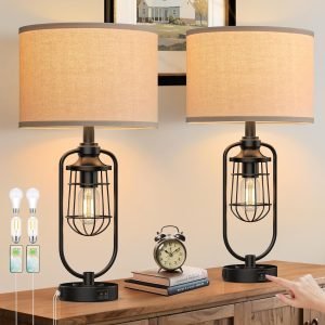 Farmhouse Table Lamps for Living Room 