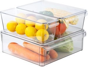 Clear Refrigerator Organizer Bins