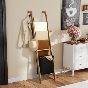 Blanket Ladder with Basket