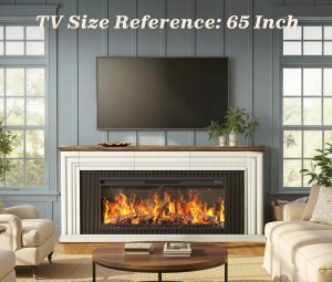 Farmhouse Modern Fireplace TV Stand 