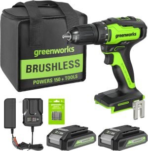 Greenworks 24V Brushless Cordless Drill Kit