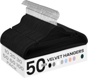 SONGMICS Velvet Hangers 50 Pack 