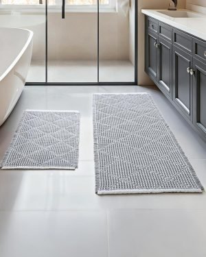 Waffle Bath Mat Set 