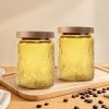 2-Pack Glass Storage Jar with Bamboo Lid 