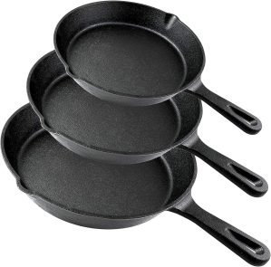 Cast Iron Skillet 3-Piece Set 