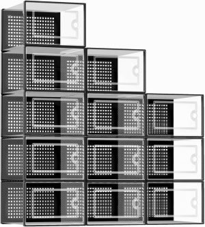 X-Large Shoe Storage Boxes Organizers 12-Pack 