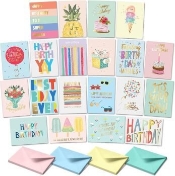 Happy Birthday Cards with Envelopes & Assortment Box