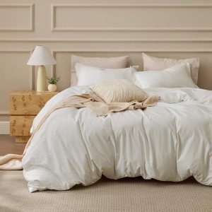 100% Washed Cotton Duvet Cover Set 