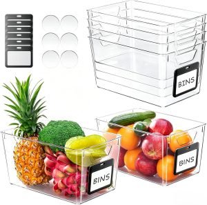 6 Pack Plastic Pantry Organizers