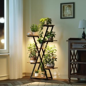 Plant Stand Indoor with Grow Lights 