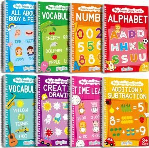 8 Pack Grooved Handwriting Workbook 