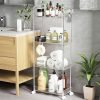 Acrylic Rolling Storage Cart 4 Tier 