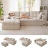 104 L-Shaped Modular Sectional Sofa with Ottoman 