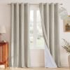 100% Blackout Linen Beige Curtains