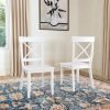 Off-White Dining Chair Pair