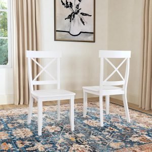 Off-White Dining Chair Pair