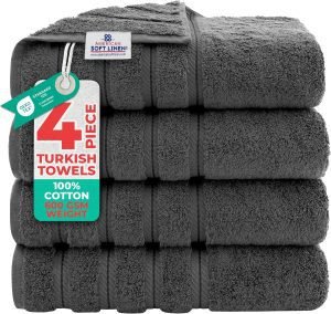 American Soft Linen Luxury 4 Piece Bath Towel Set 