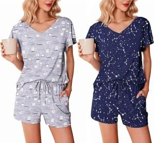 Ekouaer 2-Pack Women’s Pajama Set 
