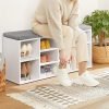 Shoe Storage Bench with Padded Seat