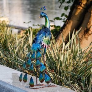 Elegant Peacock Outdoor Decoration