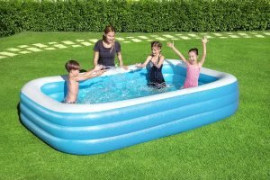 Bestway  Blue Rectangular Inflatable Family Pool