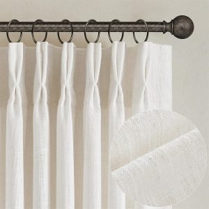Natural Pinch Pleated Linen Curtains
