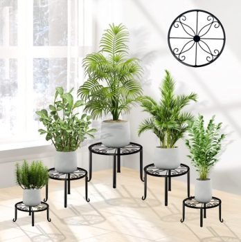 Bamworld 5-Pack Black Metal Plant Stand At Walmart !!