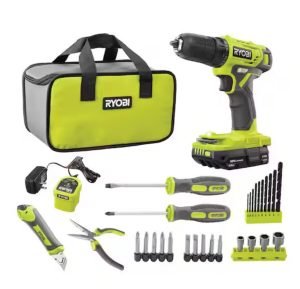 RYOBI ONE+ 18V Cordless 3/8″ Drill/Driver Kit w/ 1.5Ah Battery & Charger