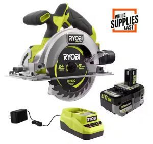 RYOBI ONE+ HP 18V Brushless Compact 6-1/2″ Circular Saw Kit w/ 4.0 Ah Batt & Charger at Home Depot !