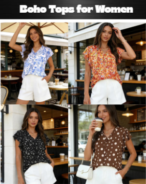 GRACE KARIN 2026 Boho Tops