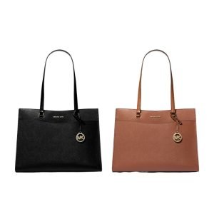 Michael Kors Jet Set Travel Large Saffiano Leather Pocket Tote Bag