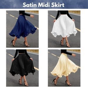 Satin Midi Skirt
