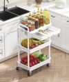 3 Tier Rolling Cart with Drawer