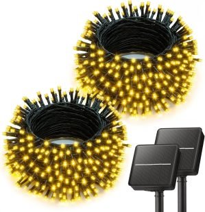2 Pack Solar String Lights Outdoor