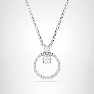 Swarovski Constella Crystal Circle Pendant Necklace Jewelry Collection