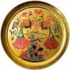 Decorative Peacock Brass Thali Plate