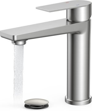 Brushed Nickel Bathroom Faucet 