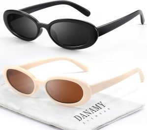 Womens Retro Oval Sunglasses
