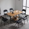 Karl home 6 Pack Black Folding Chairs with Padded Seats