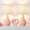 Modern Pink Table Lamps Set of 2 