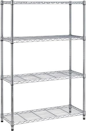 BestOffice 4-Tier Metal Storage Shelf 