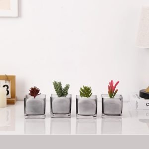 Square Flower Vases Set of 9