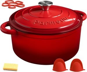 5.5QT Enameled Cast Iron Dutch Oven for Sourdough Bread Baking