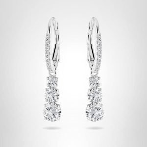 Swarovski Stilla Attract Trilogy Drop Pierced Earrings