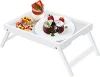 Bed Tray Table with Folding Legs 