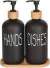 Glass Soap Dispenser Set 