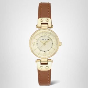 Anne Klein Women’s Leather Strap Watch