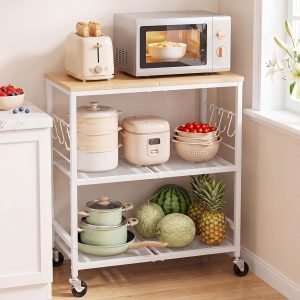 Rolling Kitchen Microwave Cart